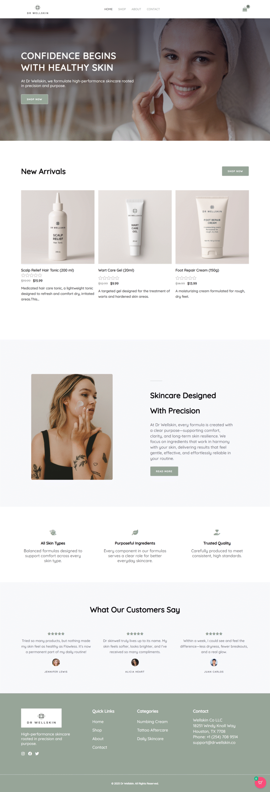 SkinCare Website