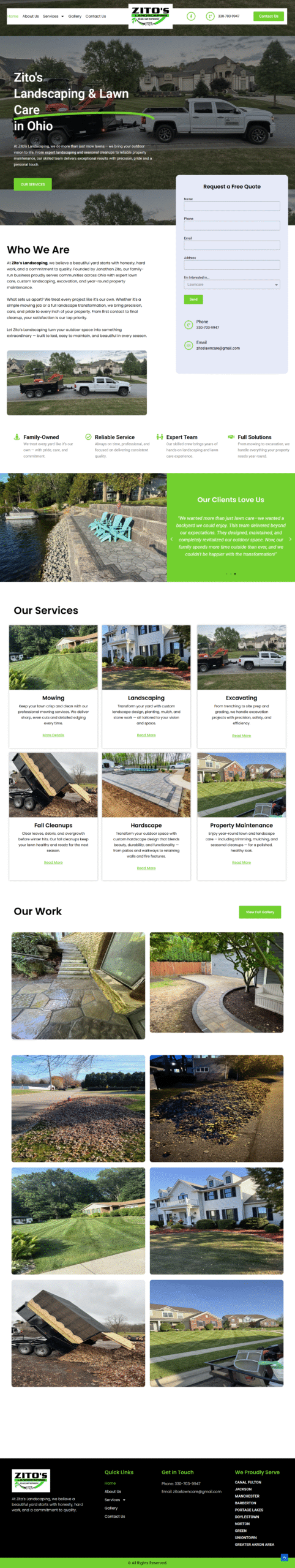 Landscaping Lawn Website