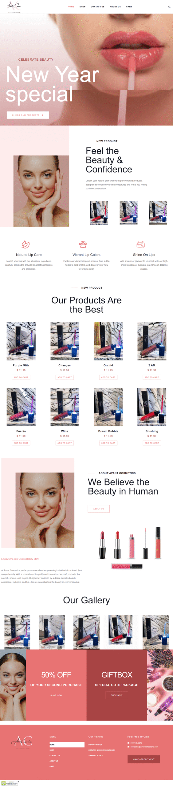 Cosmetics Website