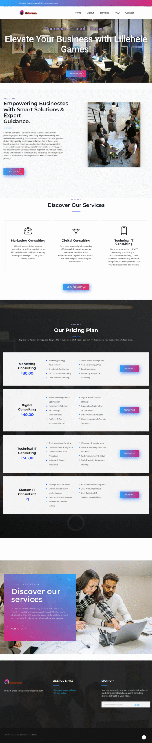 Games Consultancy Website