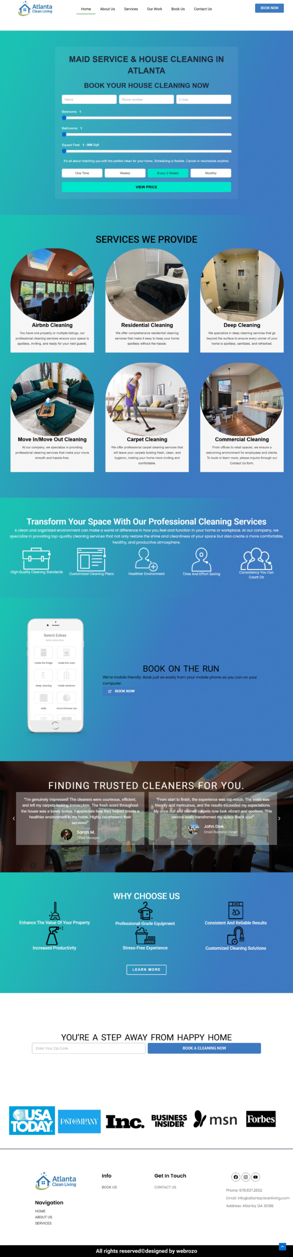 Maid Cleaning Website